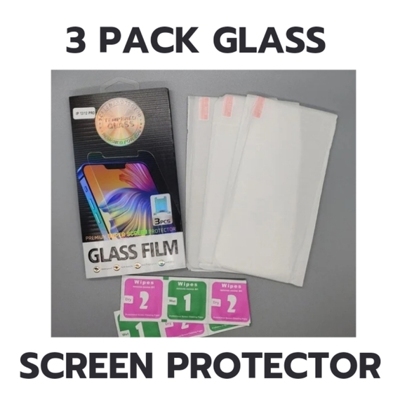 3 Pack Tempered Glass for iPhone 14, iPhone 13 Pro Max, iPhone 12 Pro Max, SE - Picture 4 of 4